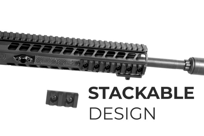 4-Slot M-LOK Aluminum U.M.P. Picatinny Rail • ERGO Grips