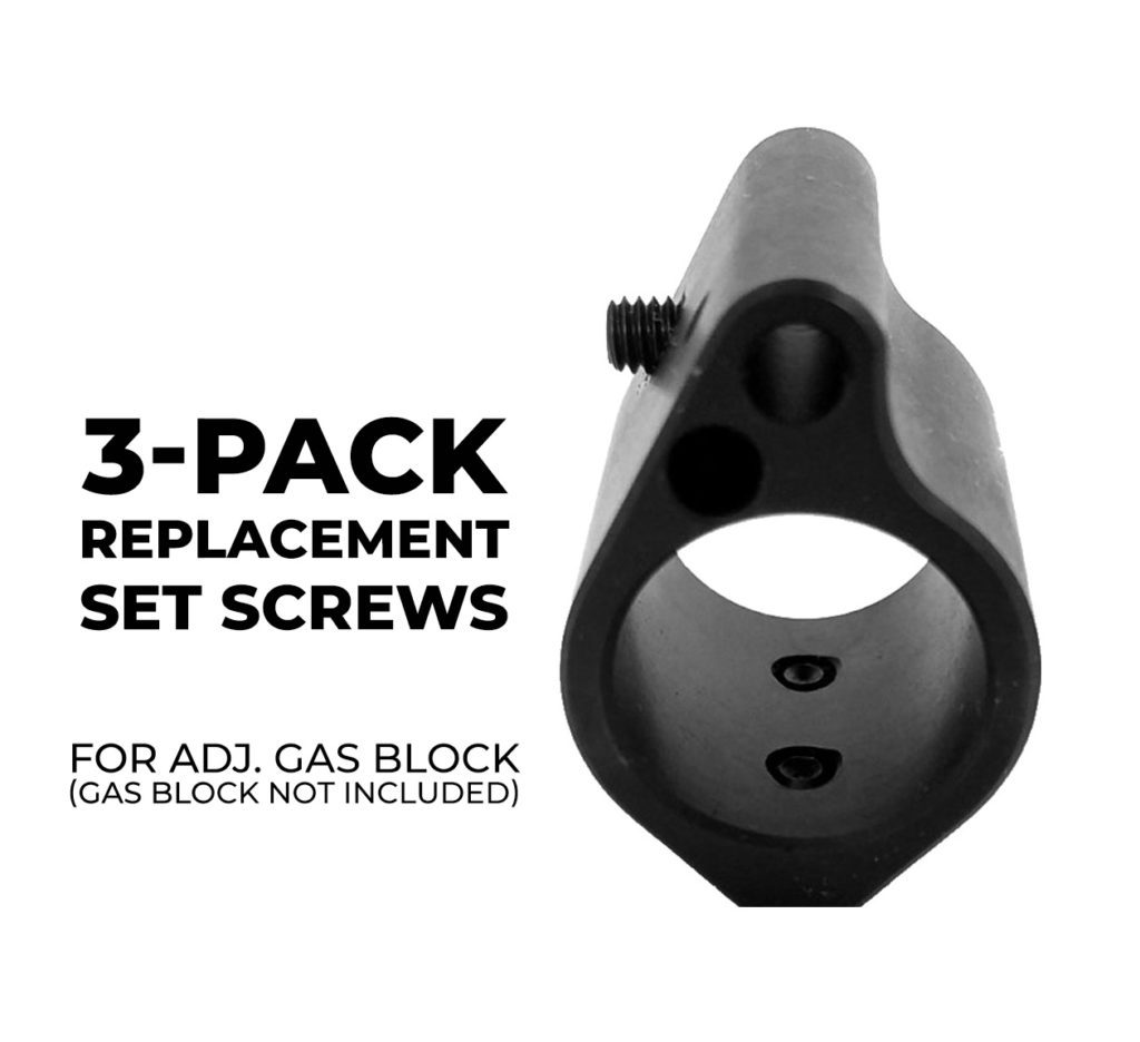 Replacement Gas Adjust Set Screw for Adjustable Gas Block (3Pack) ERGO Grips
