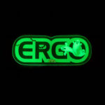 ERGO Sticker glowing in the dark with spooky ghosts